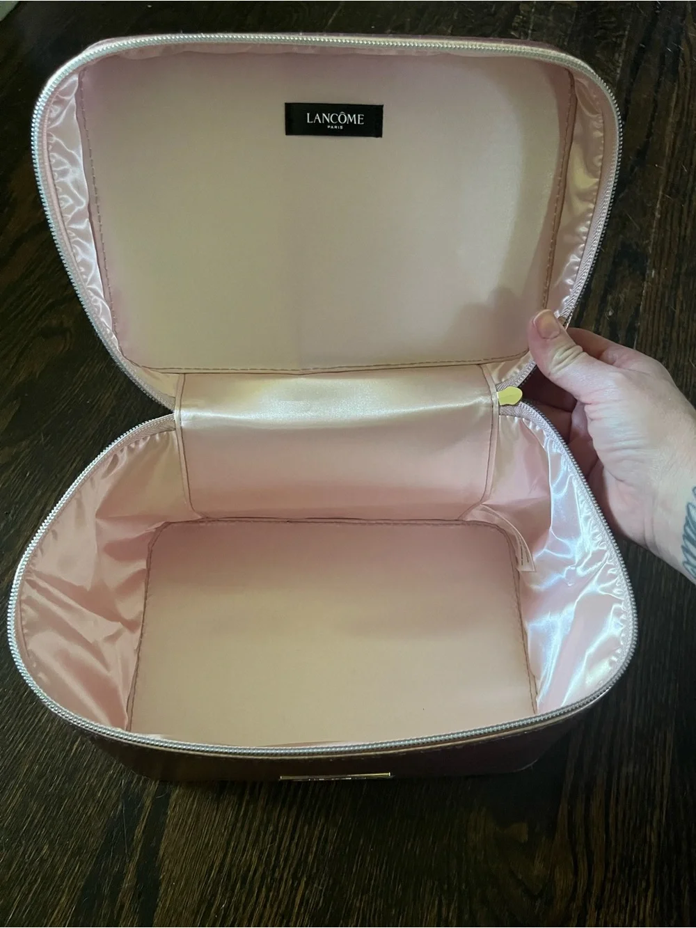Lancôme Gold Makeup Case Cosmetic Bag